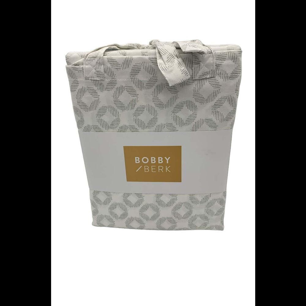 Bobby Berk 100% Cotton 400TC Sheet Set Gray Medallion